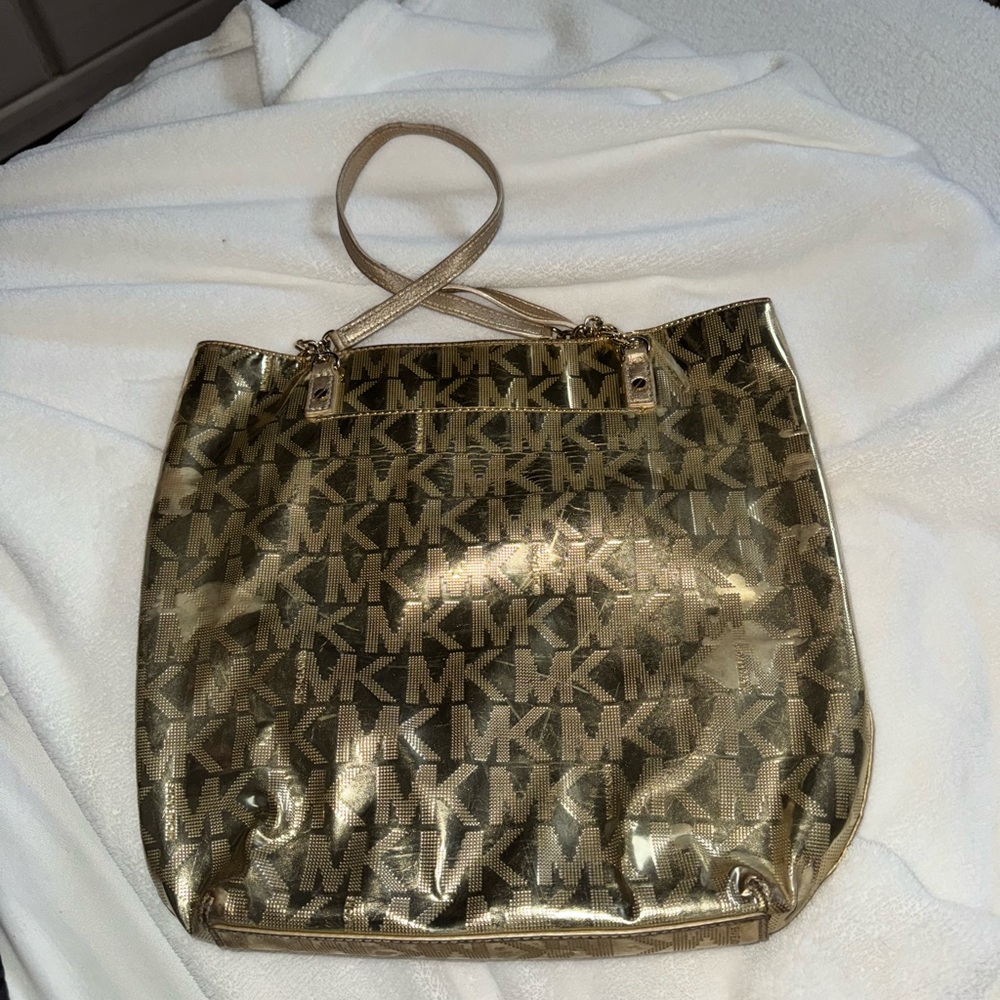 Michael Kors Gold Tote Bag